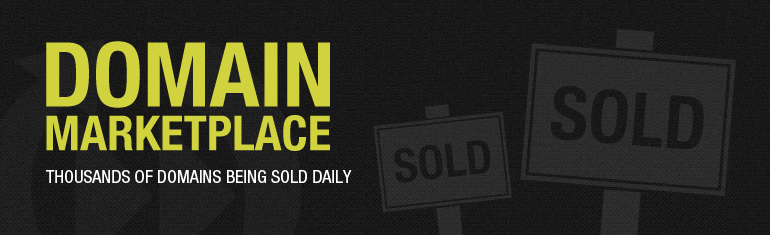 Domain Marketplace. Thousands of domains being sold everyday.